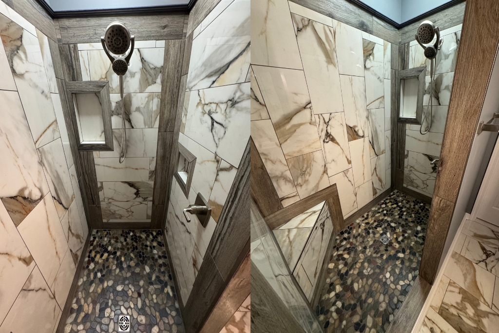 Bathroom remodeling work by Reed's Remodeling